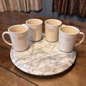 4pc VTG Corning Ware Corelle English Breakfast Coffee Cups Mugs